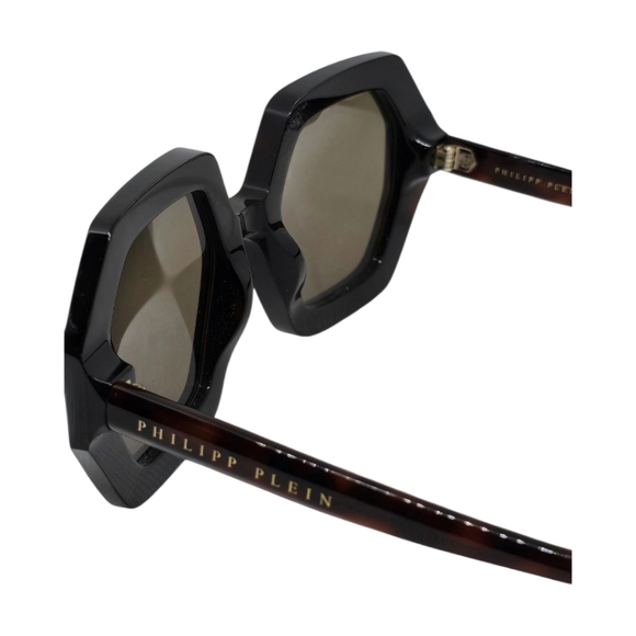 PHILIPP PLEIN Hexagonal brown Sunglasses - Picture 6 of 8